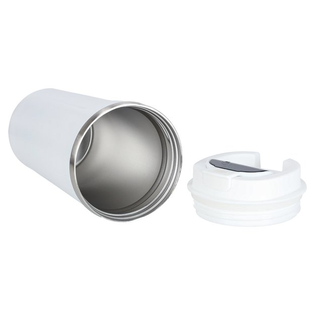 LED kelioninis puodelis su kandikliu 500ml, baltas 3