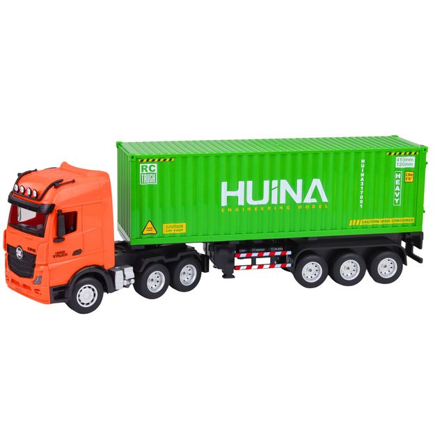 RC Remote Control Truck with Container HUINA Lights and Sounds 1:18