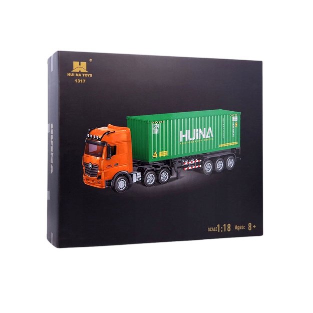 RC Remote Control Truck with Container HUINA Lights and Sounds 1:18