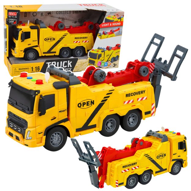 VILKIKAS TECHNINĖS PAGALBOS AUTOMOBILIS SU ŠVIESOS IR GARSO EFEKTAIS