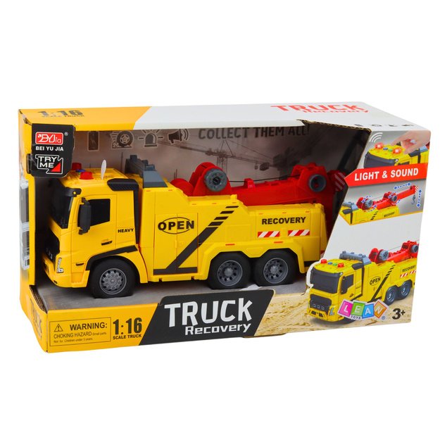 VILKIKAS TECHNINĖS PAGALBOS AUTOMOBILIS SU ŠVIESOS IR GARSO EFEKTAIS 4