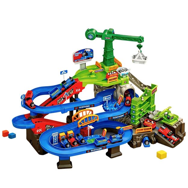 INTERAKTYVUS GELEŽINKELIO TAKAS SU KASYKLA IR KRANU – ELEKTRINIS RINKINYS VAIKAMS 1