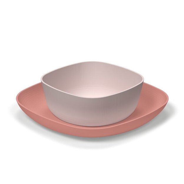 179213 PLATE SET 2 PCS PINK 12+