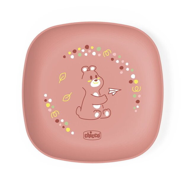 179213 PLATE SET 2 PCS PINK 12+ 1