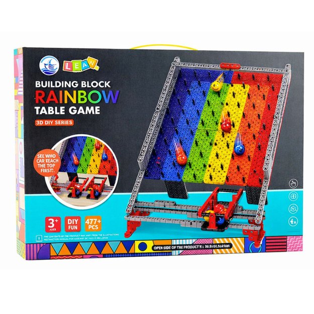 Rainbow Board Blocks Ball Track Slide Ball Catching Game 477 pcs. 5