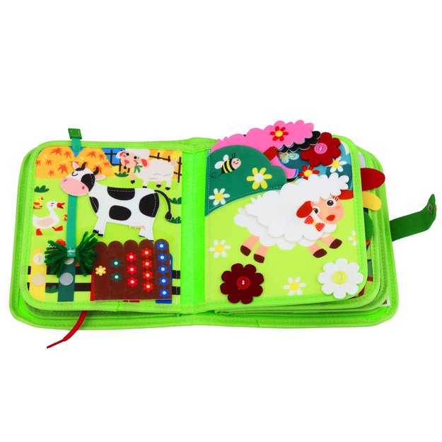  Sensorinė edukacinė knyga vaikams „Ūkis“, 20 veiklų 1