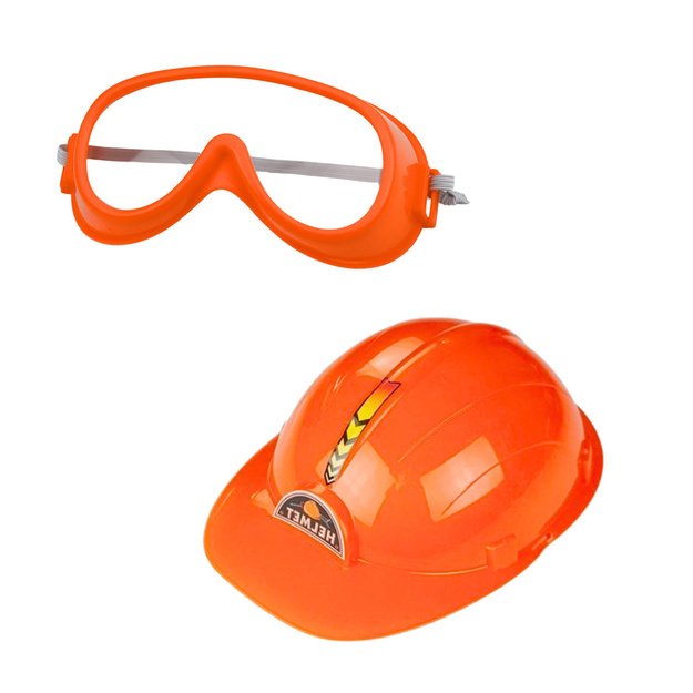 Didelis vaikiškas pjūklo rinkinys su šalmu, akiniais ir pirštinėmis 3