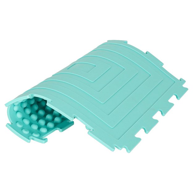 Sensorinis kilimėlis montessori pėdų masažo dėlionė 8 dalių pastelinės spalvos 8