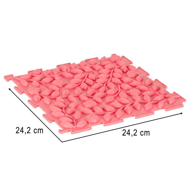 Sensorinis kilimėlis montessori pėdų masažo dėlionė 8 dalių pastelinės spalvos 17