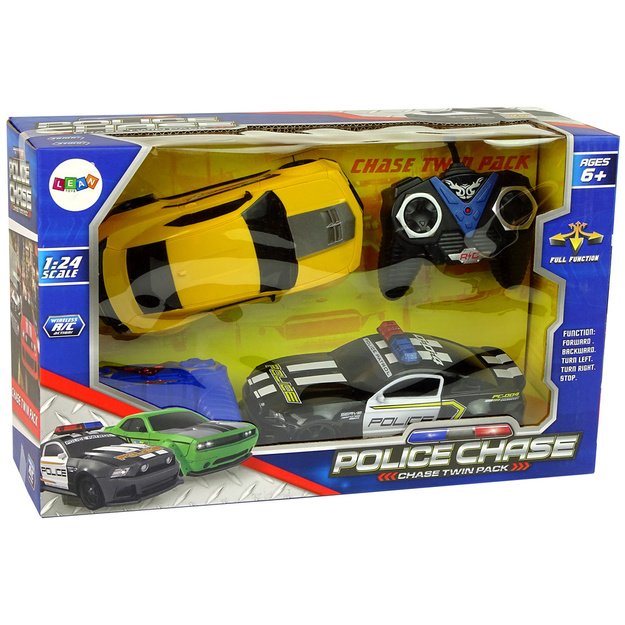 Cars R/C Police Pursuit Patrol Yellow Sports Car Pilots