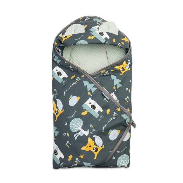 Vaflinis nešiojamas lopšys su apklotu – išvalyti mėtų