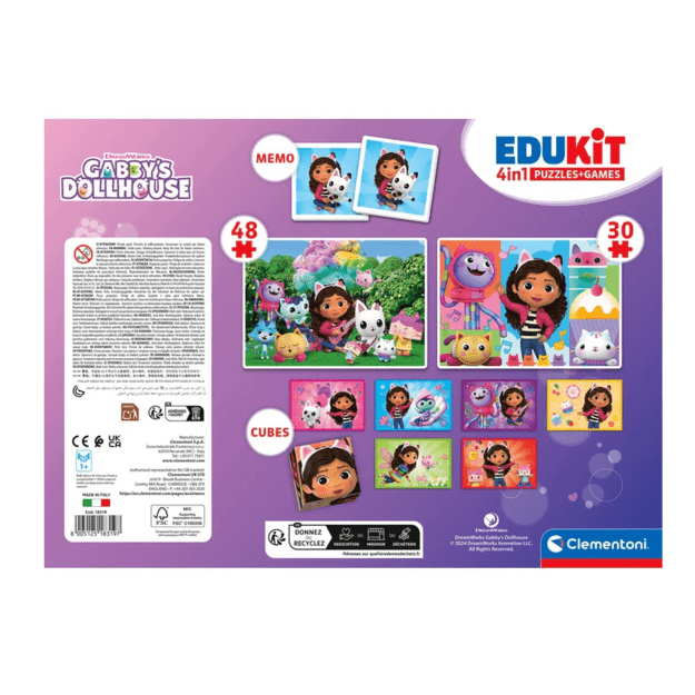 Educational Set Puzzle Memo Blocks GABBY&rsquo;S DOLLHOUSE Clementoni 18319 6