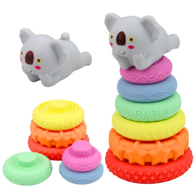 Sensory Toys Set For Toddlers Pyramid Rubber Balls 16 pcs. 1