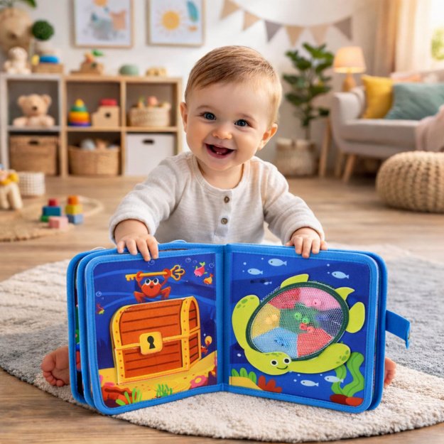 3D Felt Sensory Educational Book Sea Animals 3