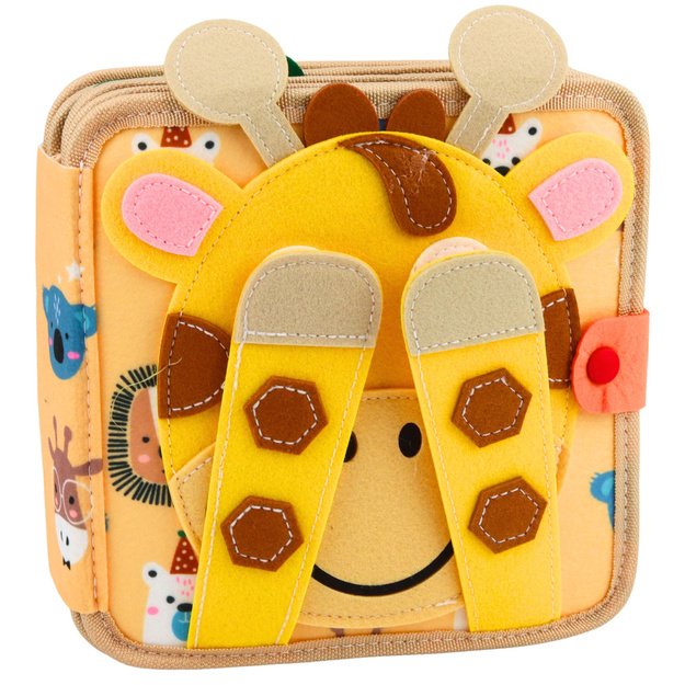 3D Felt Sensory Educational Book Animals Giraffe 4