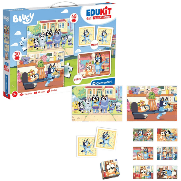 Educational Set Puzzle Memo Blocks BLUEY Clementoni 18320