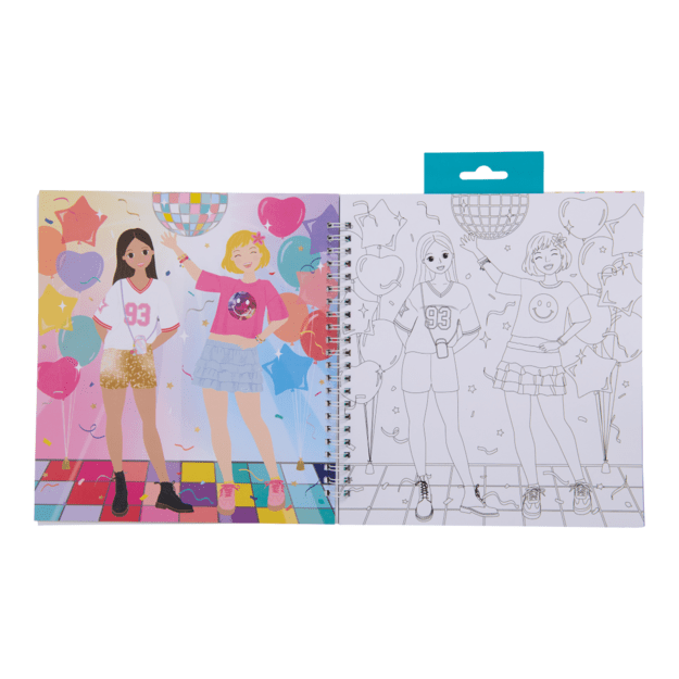 Knygelė su 100 lipdukų Dress up, prie baseino 2