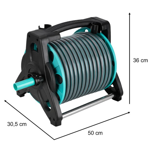 Sodo žarna ant ritės stovo LUARO purk&scaron;tuvo pistoleto įtraukiklis 30 m 13
