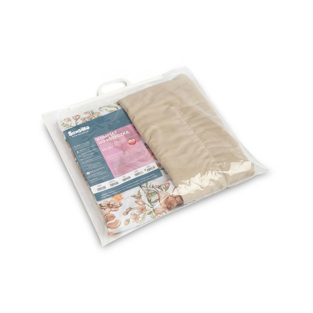 AKSOMINIS LOVELĖS KOMPLEKTAS KVADRATINIS SMĖLIO SPALVOS 4