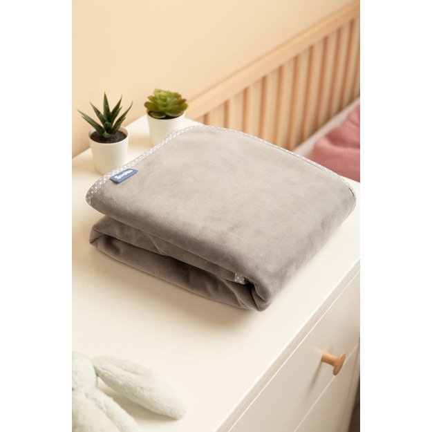 Pilkas pliušinis užvalkalas 80x100 5