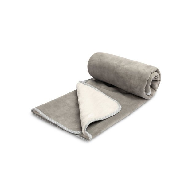 Pilkas pliušinis užvalkalas 80x100 1