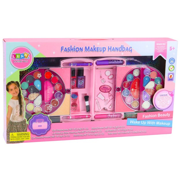 Makiažo ir nagų grožio rinkinys, kosmetika, akių šešėliai, nagų lakai, dėklas