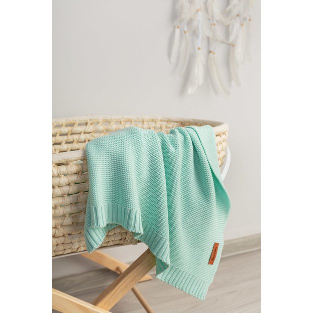 Bamboo and cotton blanket – mint