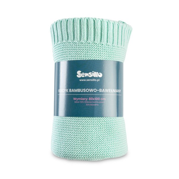 Bamboo and cotton blanket – mint
