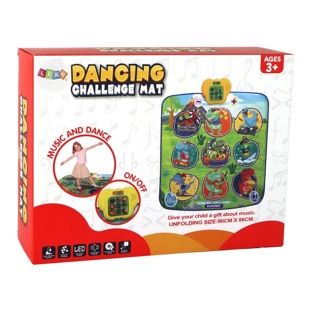 Šokių kilimėlis su dinozaurų motyvais 90 cm x 86 cm 4