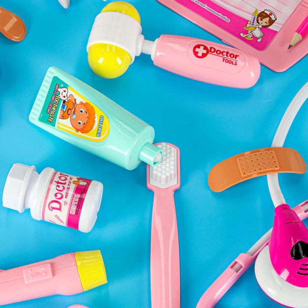 Gydytojo bagažinės rinkinys mažas gydytojo garsas 35 elementai