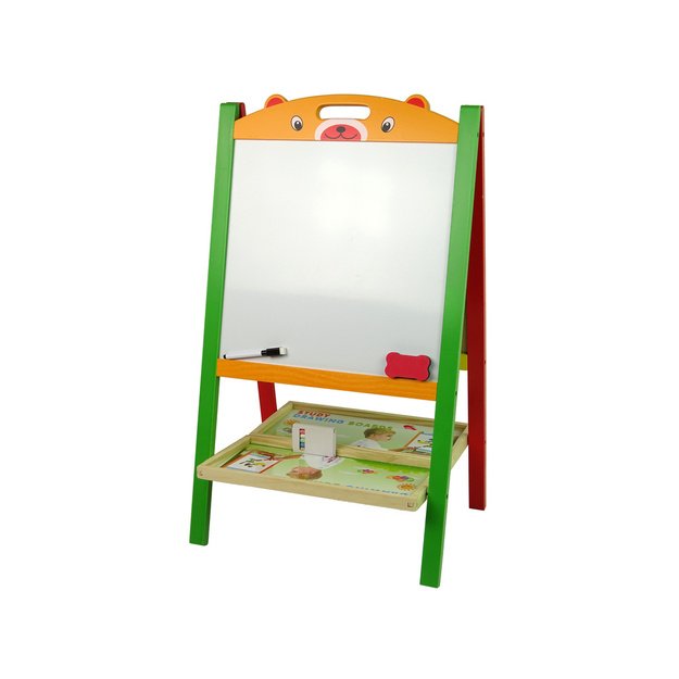 Wooden Whiteboard 2in1 Magnets Writer Numbers Action Words