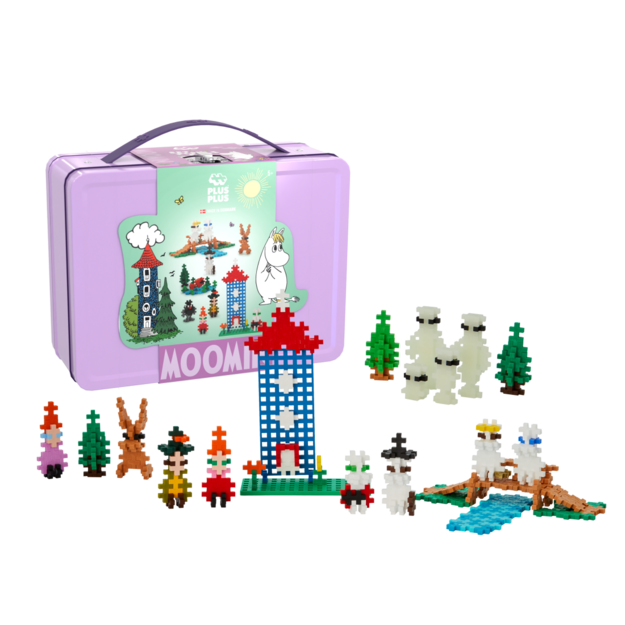 Plus Plus konstruktorius Troliai Mumiai Muminukų slėnis, violetinis lagaminas