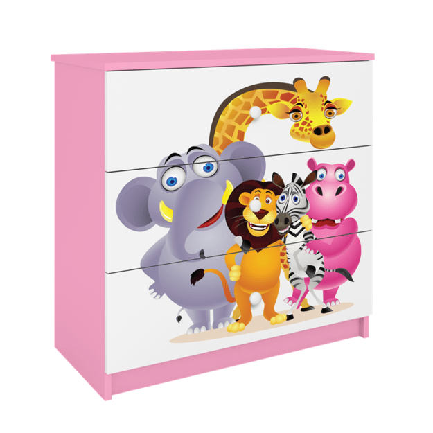 Chest of drawers babydreams pink zoo