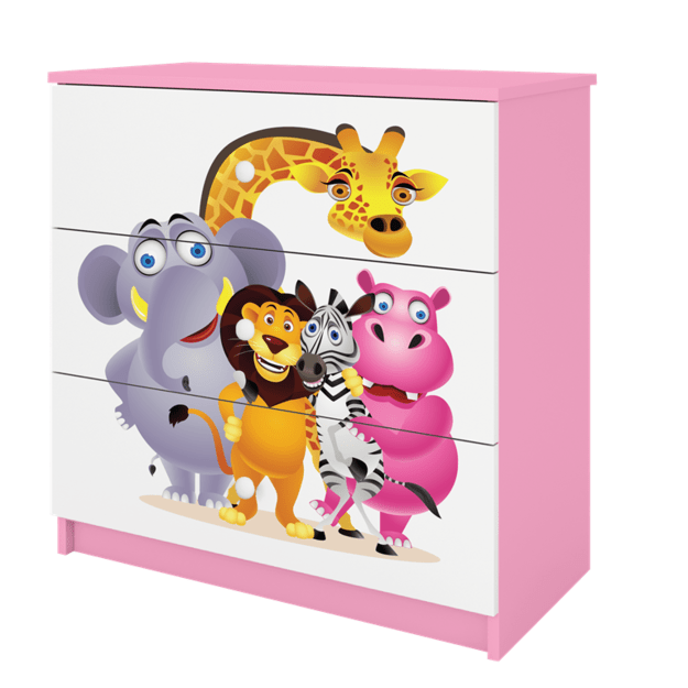 Chest of drawers babydreams pink zoo