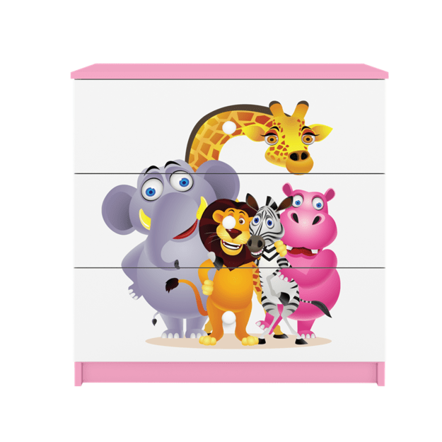 Chest of drawers babydreams pink zoo