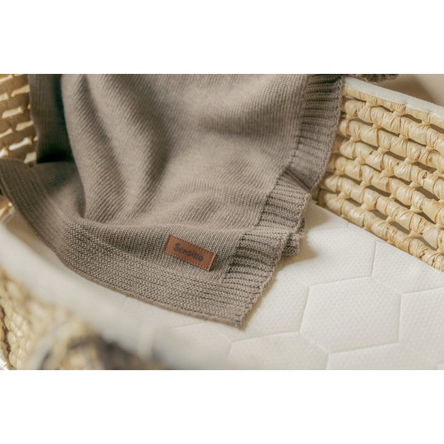 Merino vilnos antklodė 90x75 šviesiai smėlio spalvos