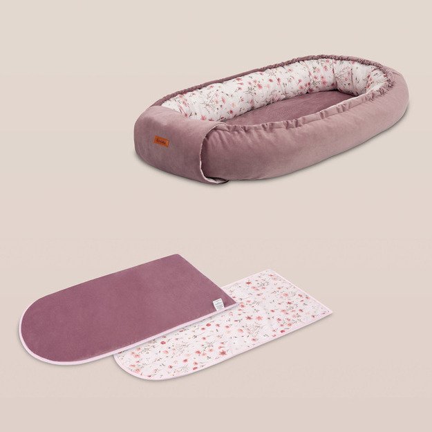 BABY NEST VELVET TWIGS PINK 80X45