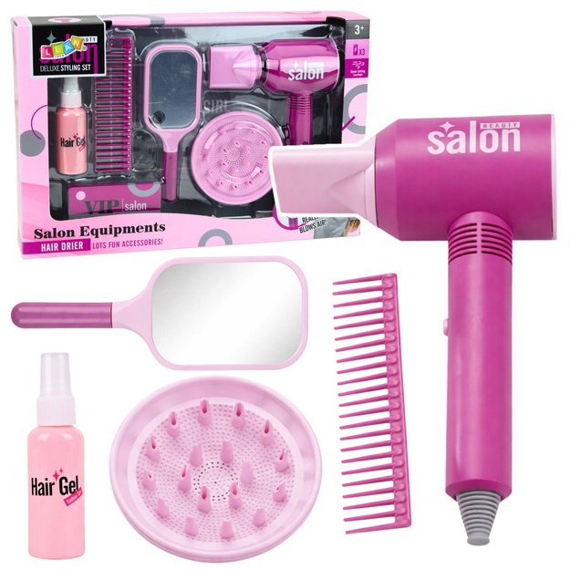 Children s Hairdressing Salon Set Hairdryer Mirror Comb Accessories