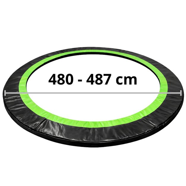 Lean Spring Pad for Trampoline Black 480-487 cm 16 ft
