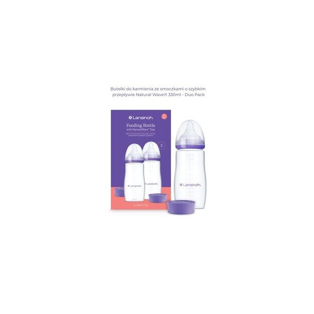 5999 BOTTLE 330ML X 2 + PACIFIER NW LANSINOH