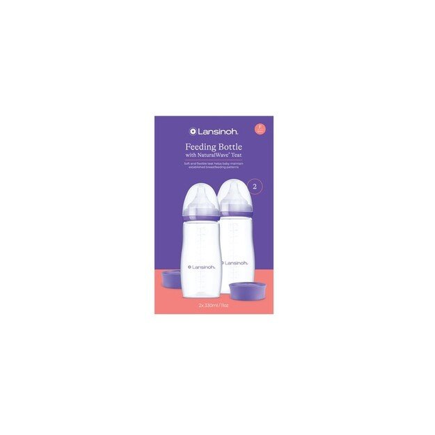 5999 BOTTLE 330ML X 2 + PACIFIER NW LANSINOH