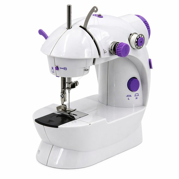 Mini Sewing Machine LED Light Portable 2 Modes Accessories Foot Pedal