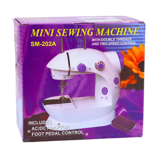 Mini Sewing Machine LED Light Portable 2 Modes Accessories Foot Pedal