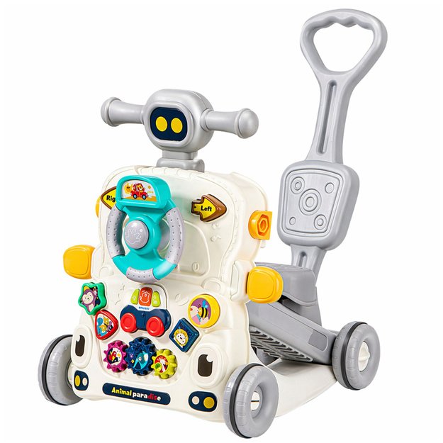 Interactive Educational Bike, Pusher, Table, Scooter 5 in 1 Gray