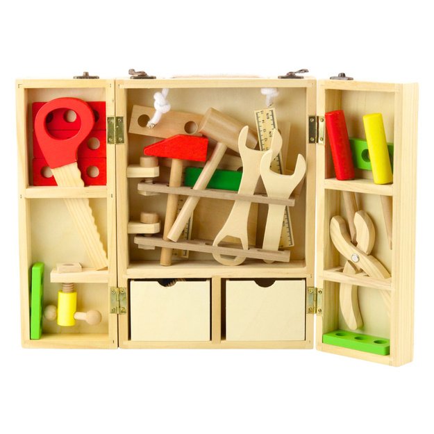 Little Handyman s Set Wooden Tool Box 35 pcs.