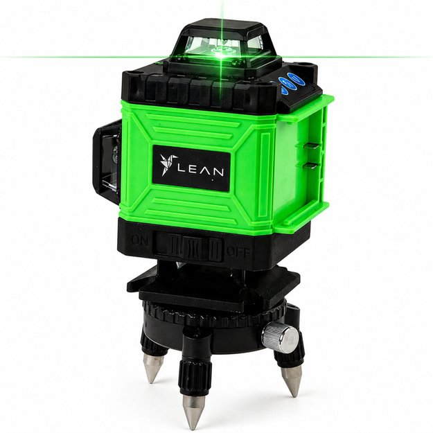 4D Laser Level Plane 16 Lines Bag 2 Batteries Green