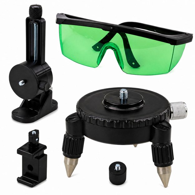 4D Laser Level Plane 16 Lines Bag 2 Batteries Green