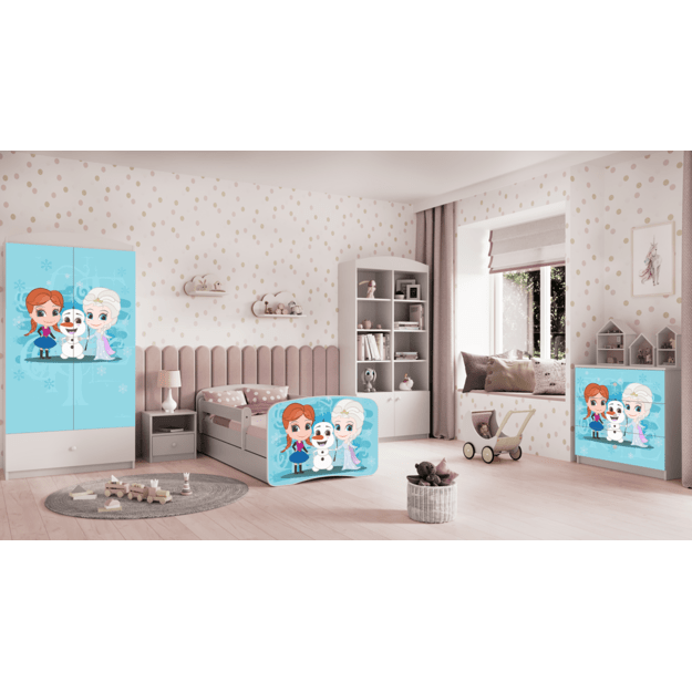 Lova babydreams white frozen land be stalčiaus be čiužinio 180/80 6