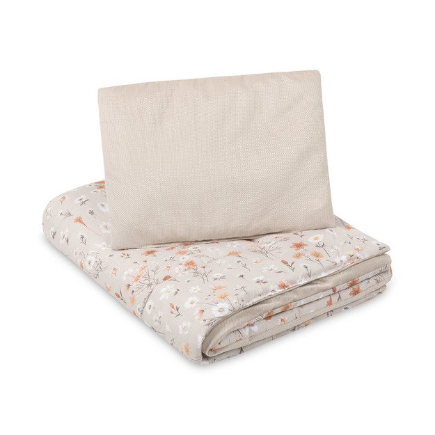 COT SET VELVET BLOOM BEIGE