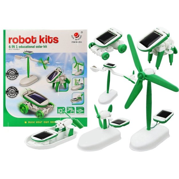 Mokomasis saulės roboto rinkinys, 6in1